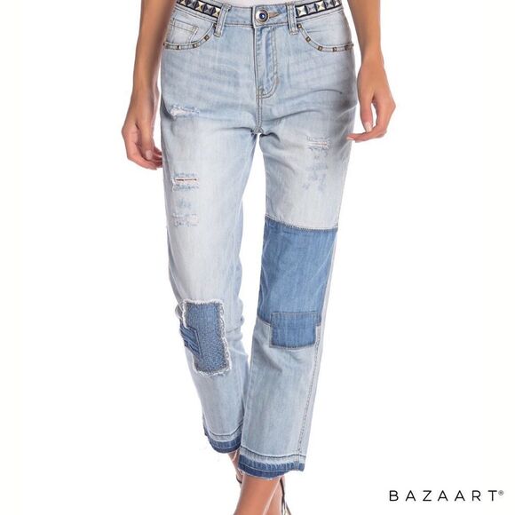 Desigual NWT Denim Jeans white wash Size 26 - Picture 3 of 9